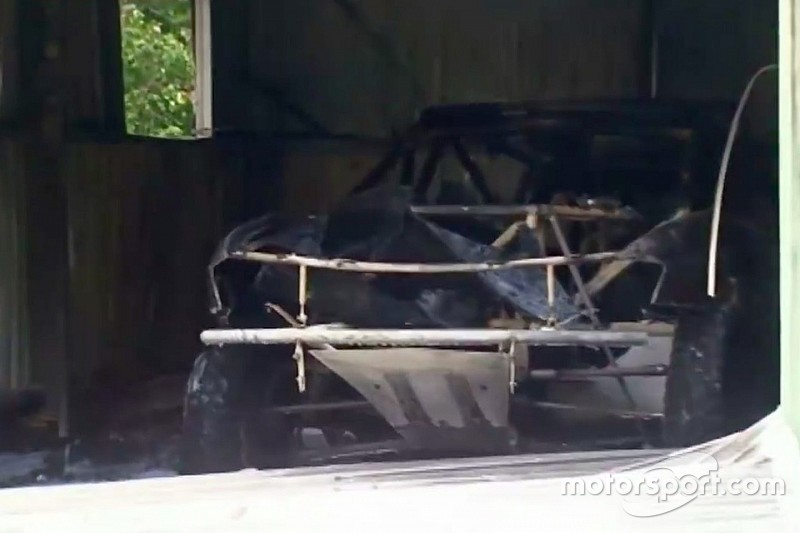 Peter Brock’s Dakar car destroyed in fire