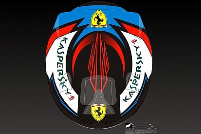 Raikkonen presenta su casco para la temporada 2018 de F1
