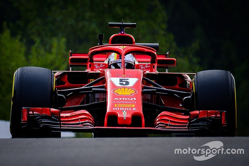 Vettel snelste in laatste training Spa, P5 Verstappen, Vandoorne crasht