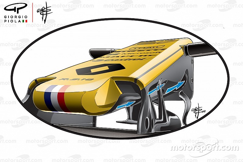Así es el mejorado S-duct del Renault RS18