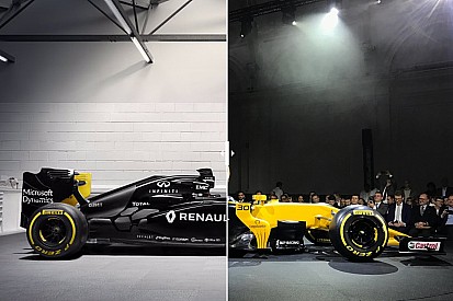 Comparación visual del Renault RS16 vs RS17
