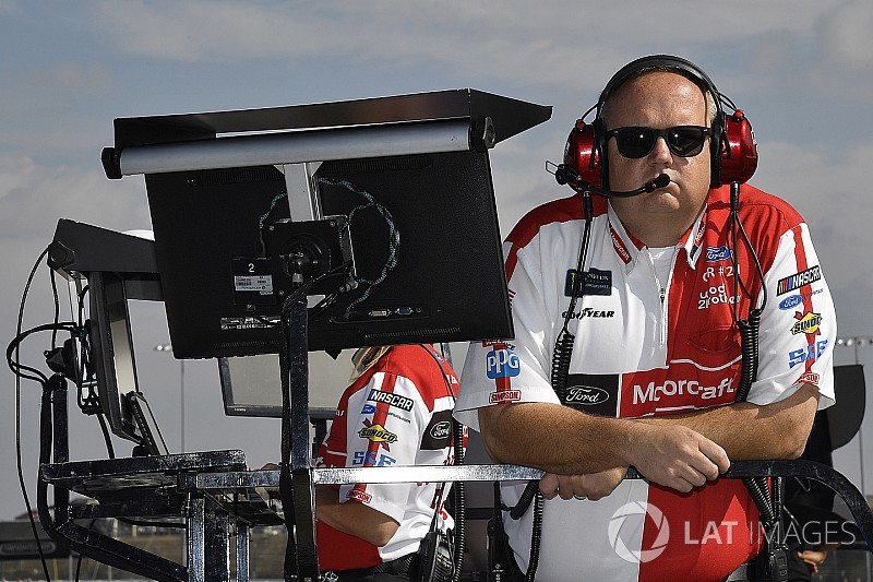 Jeremy Bullins gives thanks to Wood Brothers before moving to Penske