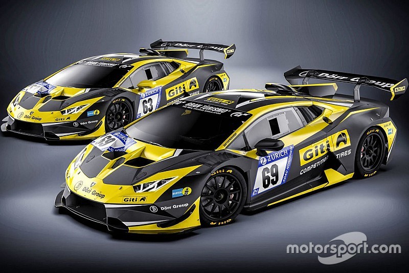 24h Nürburgring: Dörr mit zwei Lamborghini und Giti dabei