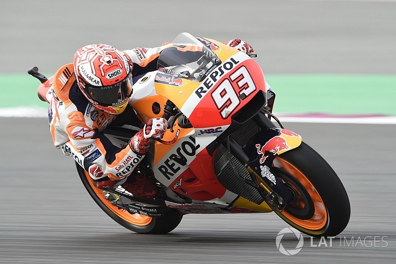 Marquez nipt voor Dovizioso in warm-up Grand Prix van Qatar