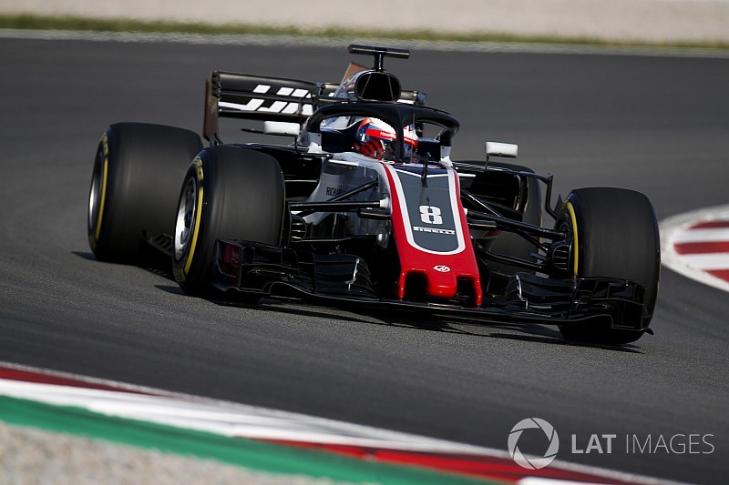 Grosjean meilleur temps de la matinée à Barcelone