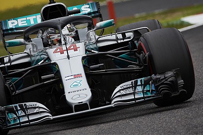 GP Jepang: Hamilton pole ke-80, Ferrari blunder di kondisi menantang
