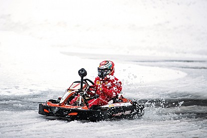 Karting on snow with Kimi Raikkonen