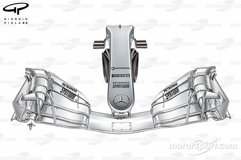 Formel-1-Technik: Die neue schmale Nase am Mercedes F1 W08