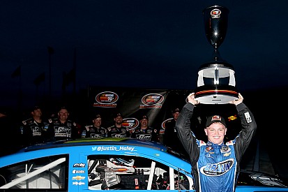 Haley celebrates K&N East title with new NASCAR Truck ride