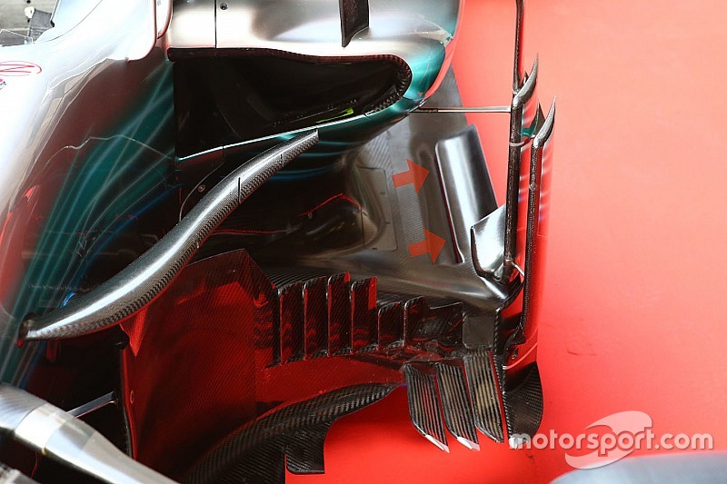 Technique - Les modifications de Mercedes sur sa W08 en Chine