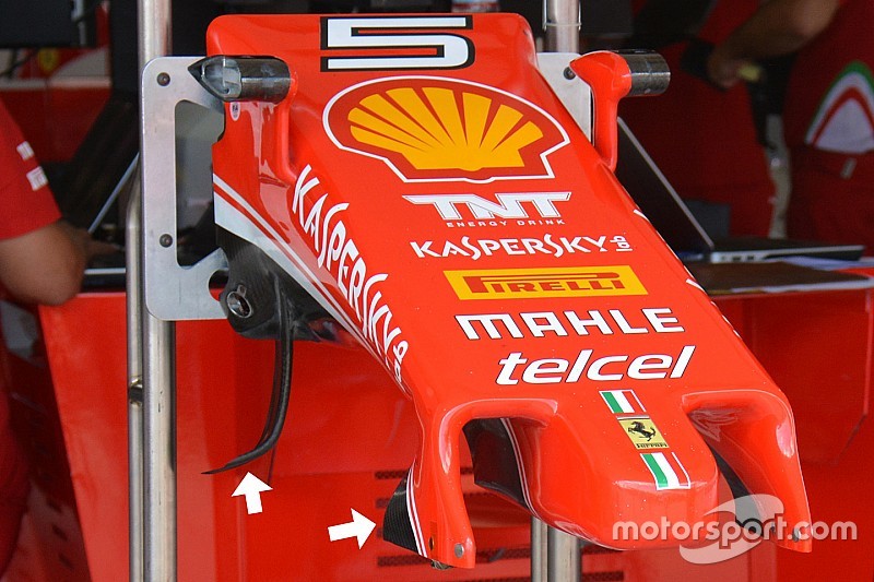 Ferrari: non ci sono solo i piloni più lunghi nel muso della SF16-H