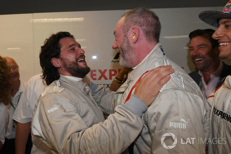 F1 Experiences 2-Seater passenger Kit Harington, Actor F1 Experiences 2-Seater passenger Liam Cunningham, Actor