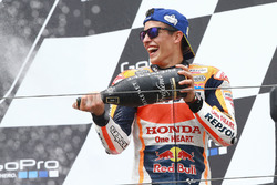 Podio: il vincitore Marc Marquez, Repsol Honda Team