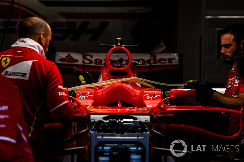 Ferrari SF70H in the garage