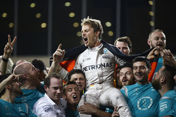 Nico Rosberg, Mercedes AMG F1 celebrates his first Drivers World Championship title