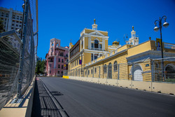 Circuito cittadino di Baku, l'uscita dalla curva 15