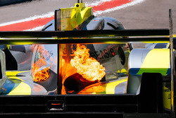 #4 ByKolles Racing Team Enso CLM P1/01: Oliver Webb, Dominik Kraihamer, Tom Dilmann, on fire