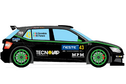 Livrea Skoda Fabia R5 di Umberto Scandola per il Rally di Finlandia