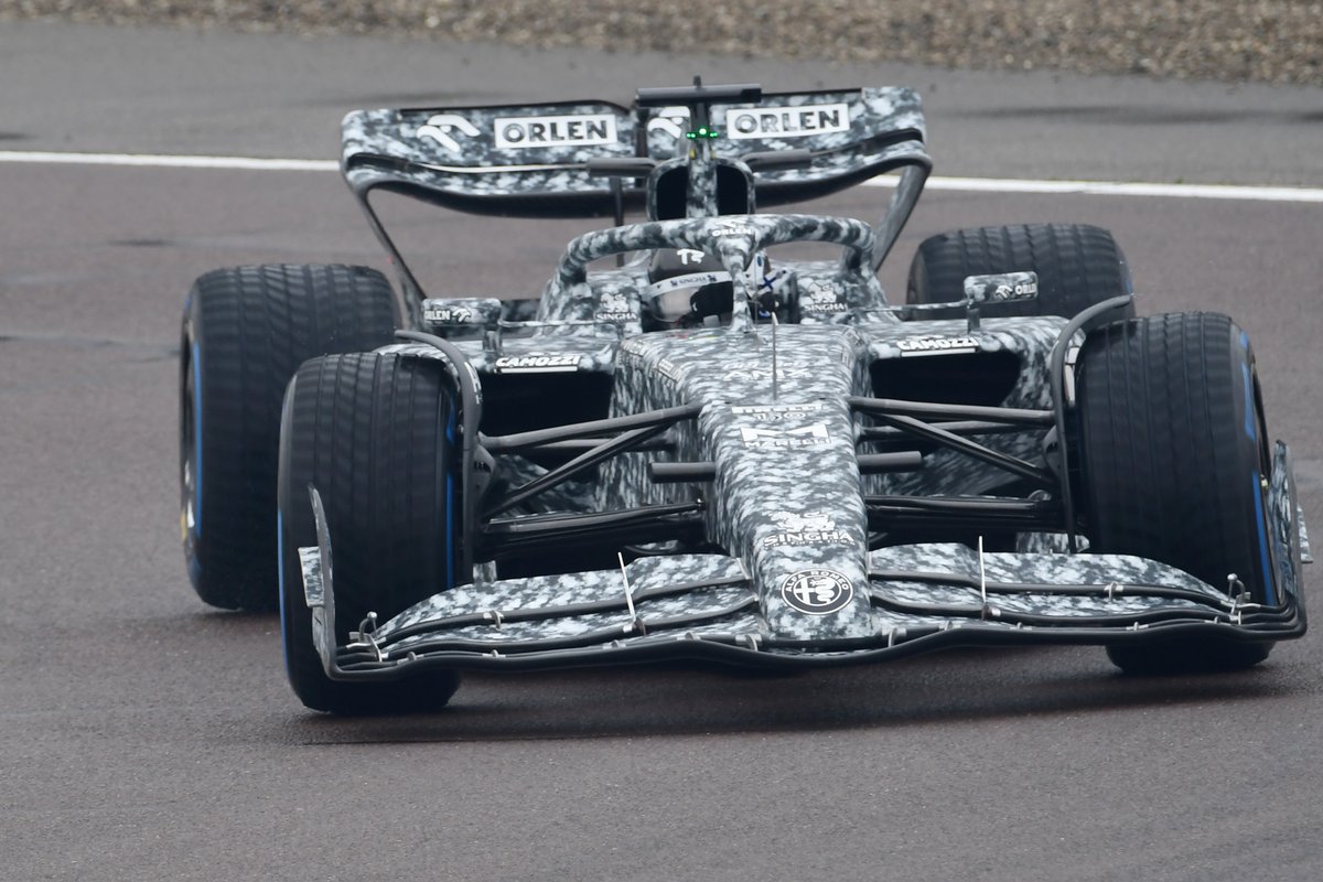 Bottas had his first outing in Alfa Romeo's new C42 F1 car in a shakedown at Fiorano last week