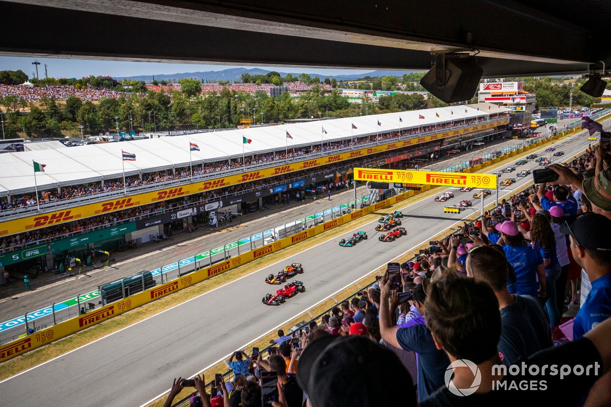 Start van de GP van Spanje.