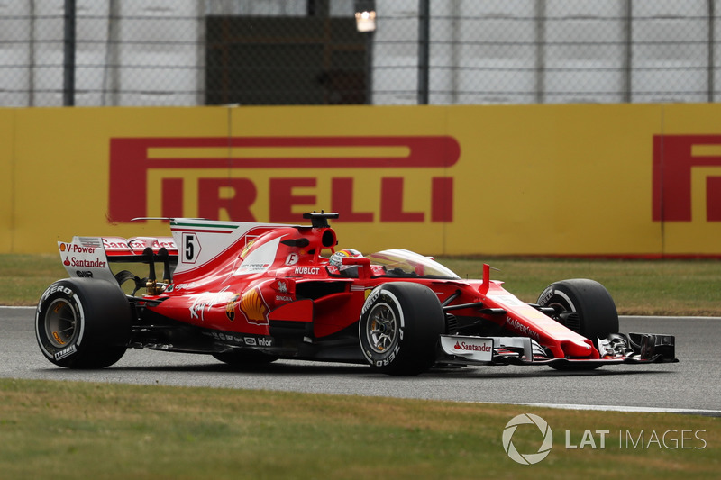 Sebastian Vettel, Ferrari SF70-H, mit Cockpitschutz Shield