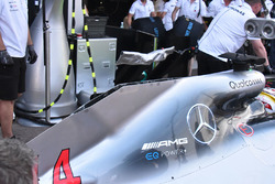 Mercedes AMG F1 W09, dettaglio del cofano motore