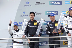 Podium: tweede #29 AMG-Team HTP Motorsport, Mercedes-AMG GT3: Christian Vietoris, Marco Seefried, C