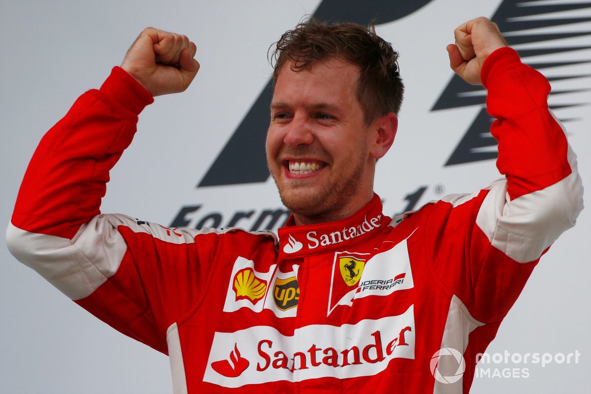 Yarış galibi Sebastian Vettel, Ferrari