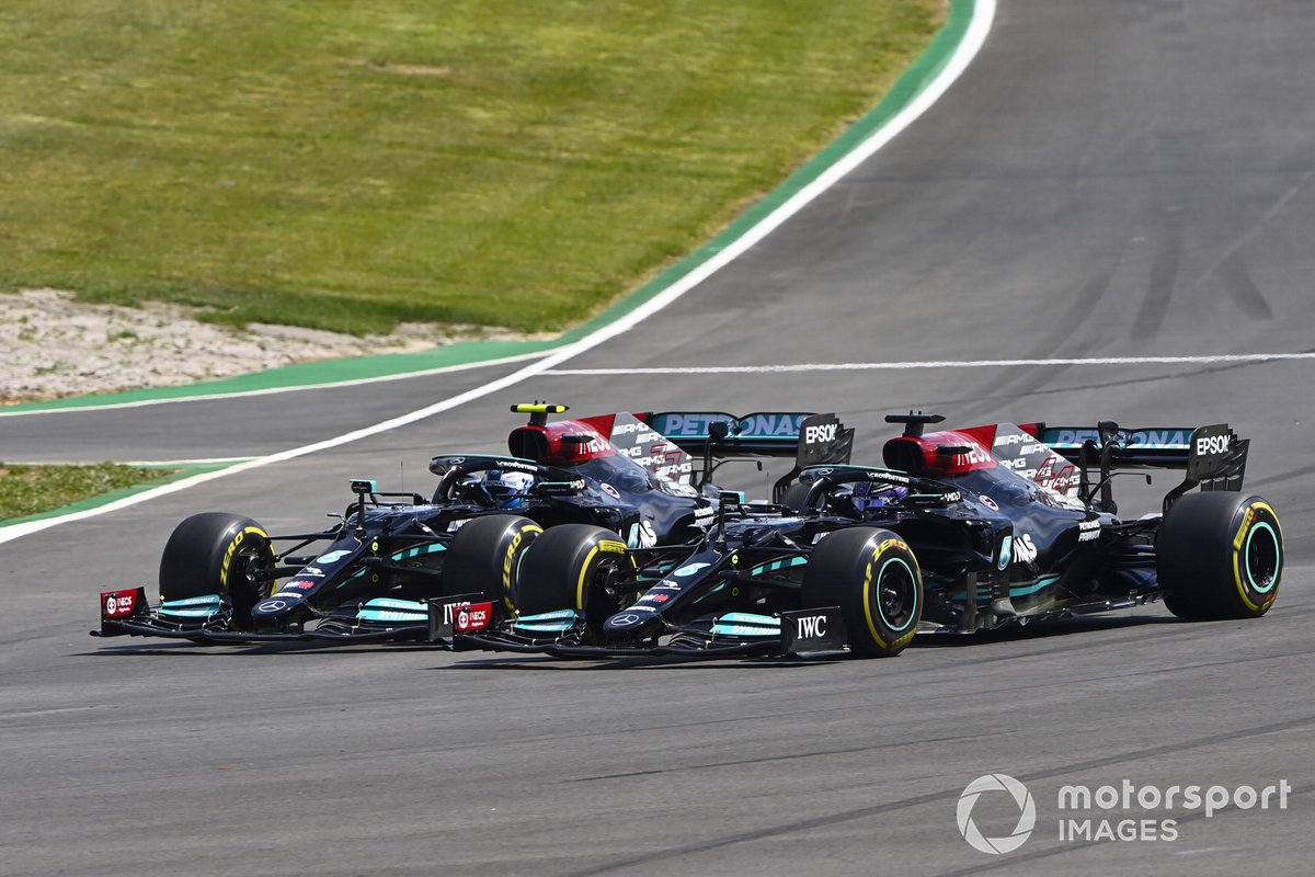 Льюис Хэмилтон, Mercedes W12, Валттери Боттас, Mercedes W12, Гран При Португалии