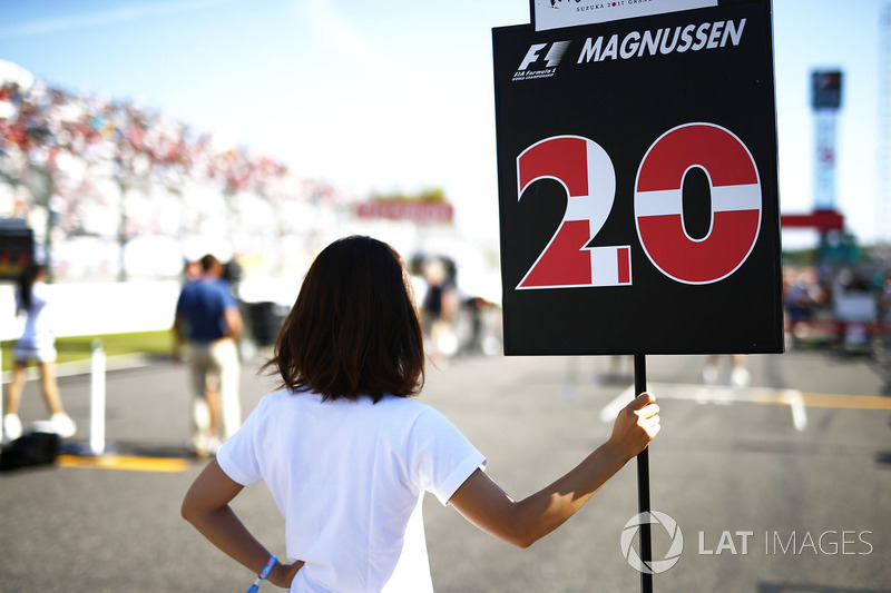La grid girl di Kevin Magnussen, Haas F1 Team