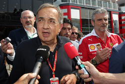 (L to R): Sergio Marchionne, Ferrari President and CEO of Fiat Chrysler Automobiles with Maurizio Ar