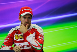 Sebastian Vettel, Ferrari in the FIA Press Conference