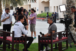 Toto Wolff, Mercedes AMG F1 Director of Motorsport and Jean Alesi