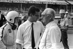 Chris Amon, Ferrari 312, Mauro Forghieri, chief engineer, Ferrari founder and owner Enzo Ferrari