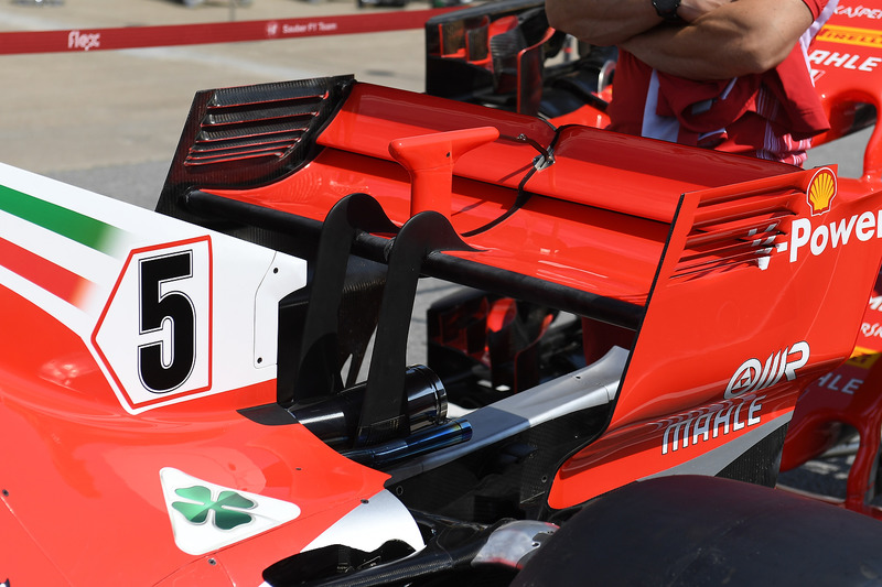 Ferrari SF71H ala trasera