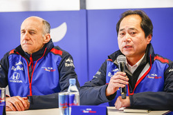 Franz Tost, Team Principal, Scuderia Toro Rosso, with Toyoharu Tanabe, F1 Technical Director, Honda
