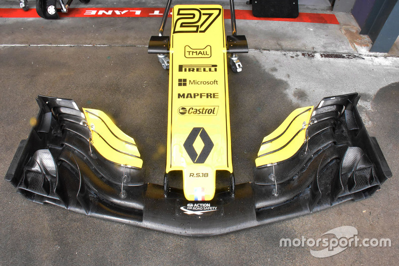 Renault F1 Team RS18 ön kanat detayı