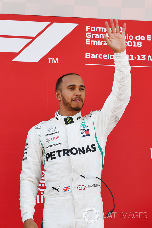 Переможець Льюіс Хемілтон, Mercedes-AMG F1 на подіумі