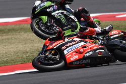 Chaz Davies, Ducati Team, Jonathan Rea, Kawasaki Racing, incidente