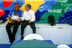 Flavio Briatore, Benetton, Teamchef, mit Bernie Ecclestone, Formel-1-Boss