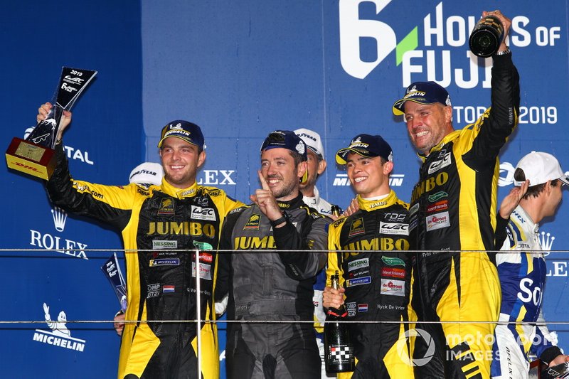 Podium: #29 Racing Team Nederland Oreca 07 - Gibson: Frits van Eerd, Giedo van der Garde, Nyck de Vries