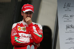 Sebastian Vettel, Ferrari on the podium