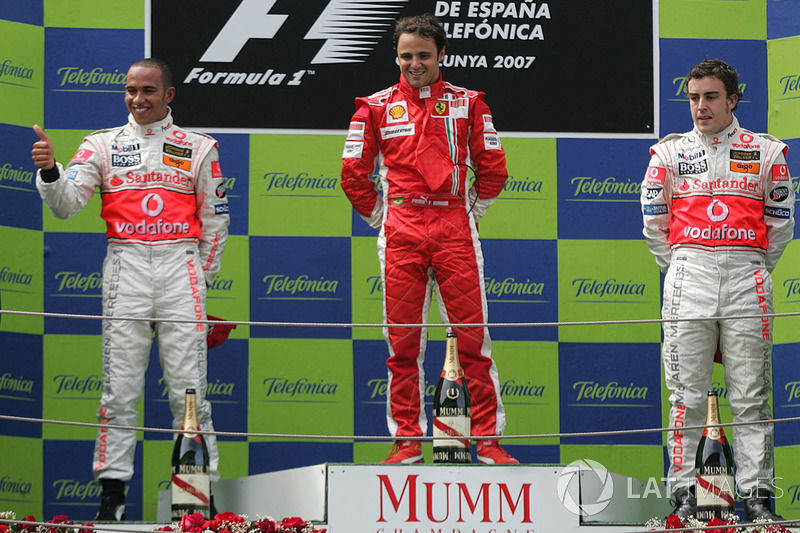 2007: 1. Фелипе Масса, 2. Льюис Хэмилтон, 3. Фернандо Алонсо