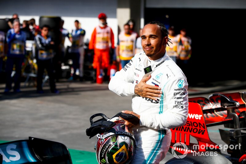 Lewis Hamilton, Mercedes AMG F1 celebrates in Parc Ferme