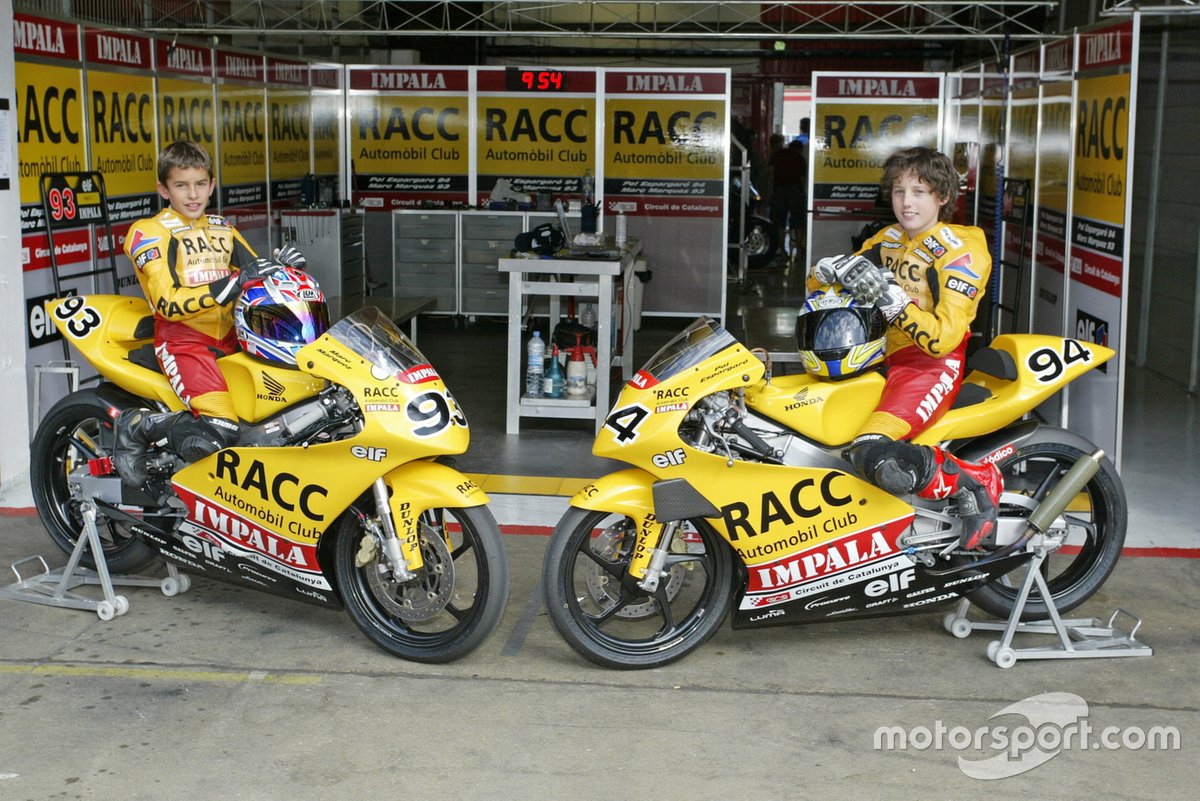 Marc Márquez y Pol cuando compartieron equipo en el RACC para disputar el campeonato catalán de 125cc en 2004