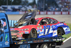 Das Auto von Ricky Stenhouse Jr., Roush Fenway Racing ,Ford, nach Crash