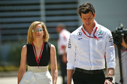 Toto Wolff, Mercedes GP Executive Director with his wife Susie Wolff