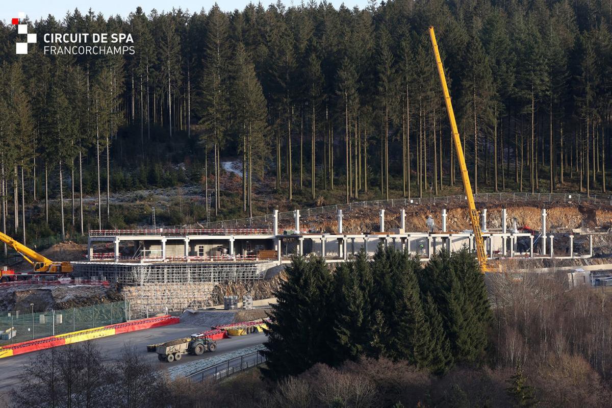 Trabajos en el circuito de Spa-Francorchamps