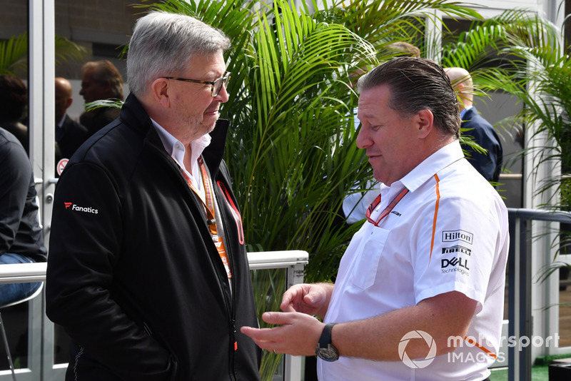 Ross Brawn, Formula One Managing Director of Motorsports and Zak Brown, McLaren Racing CEO