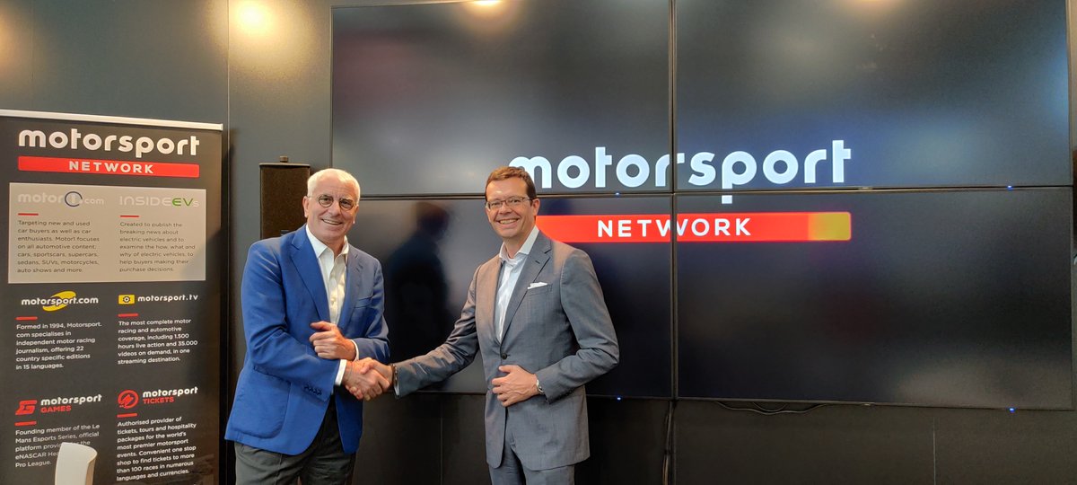 Silvio Angori, Chief Executive Officer Pininfarina, dan Oliver Ciesla, Chief Operating Officer Motorsport Network. Pininfarina senang bisa bekerja sama dengan Motorsport Network.